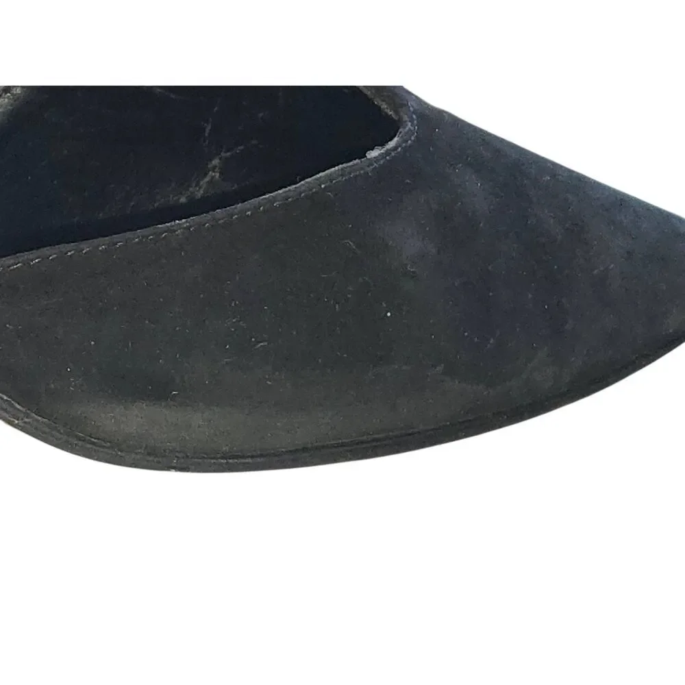 Shoe Strings Women's Size 6.5M Black Suede D'Orsay Heel